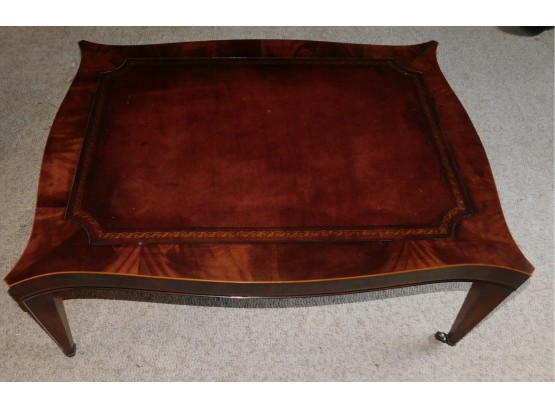 Weiman Heirloom Quality Leather Top Wood Coffee Table