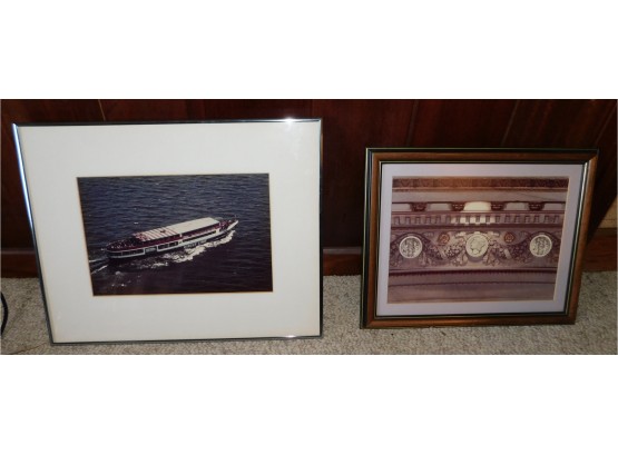 Pair Of Prints Framed Circle Line And Grand Central