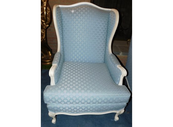 Lovely Blue Upholstered Wingback Chair