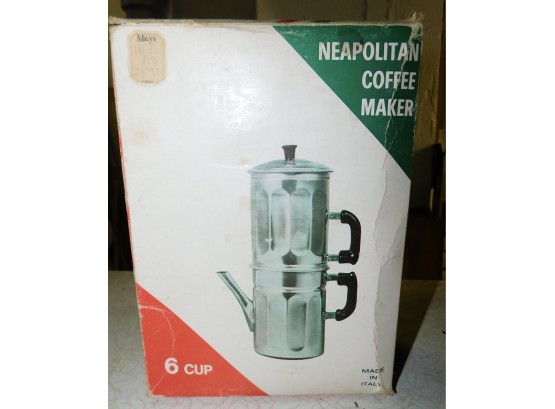 Neapolitan Classic 6 Cup Aluminum Coffee Maker Stove Top Espresso