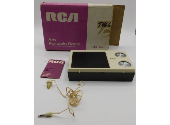 Vintage RCA Portable Radio With Original Box