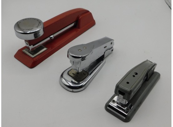 Assorted Lot Of Vintage Staplers