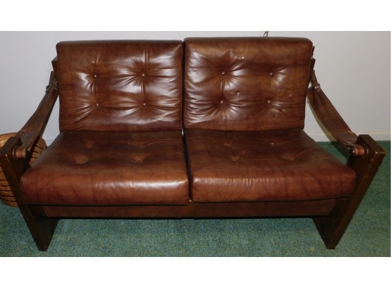 Stylish Brown Leather Couch