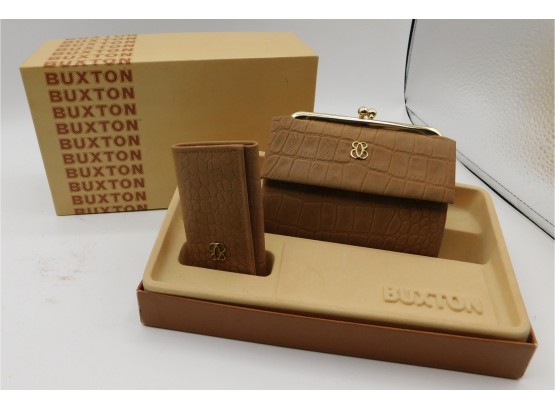 Buxton Clutch  And Wallet In Box