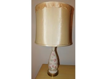 Vintage Lalique Hollywood Regency Porcelain Table Lamp