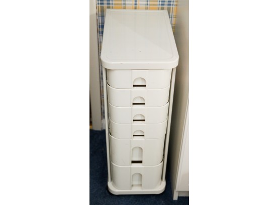Metal Storage Container With 6 Plastic Drawers (0432)