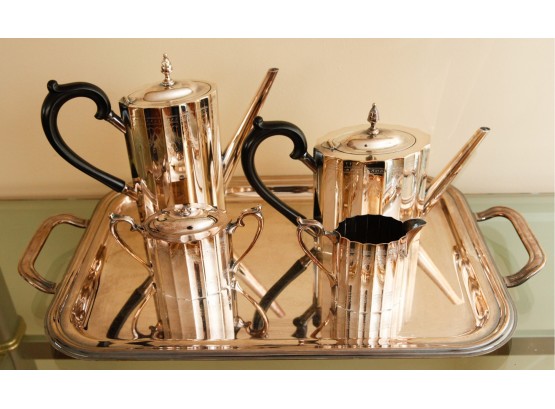 Esquisite 'Lunt' Silver Plated  Tea/coffee Set #100-R - Made In USA - (0380)