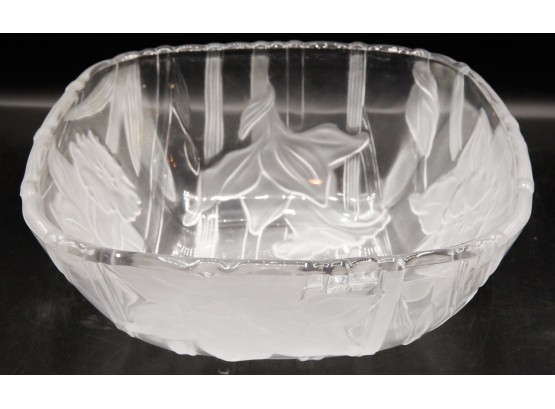 Stunning Floral Glass Candy Dish(0354)