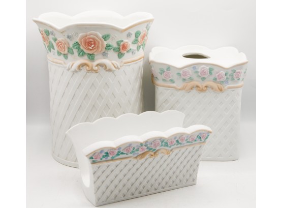 Lovely First Coast Designs Tissue Box, Napkin Holder And Waste Basket (0582)