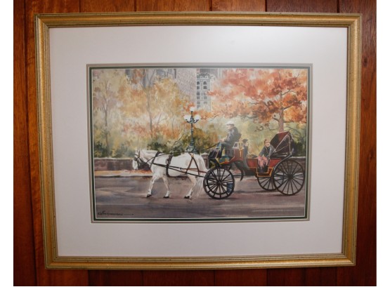 Framed And Matted Paiting - Signed Keith Hoffman -20x18 (0393)