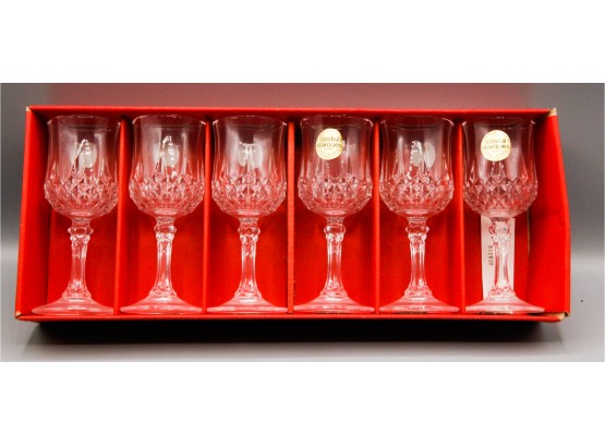 Lot Of 6 Cristal D'arques Longchamp Glasses - 17,5 Cl  - Made In France - In Original Box (0324)