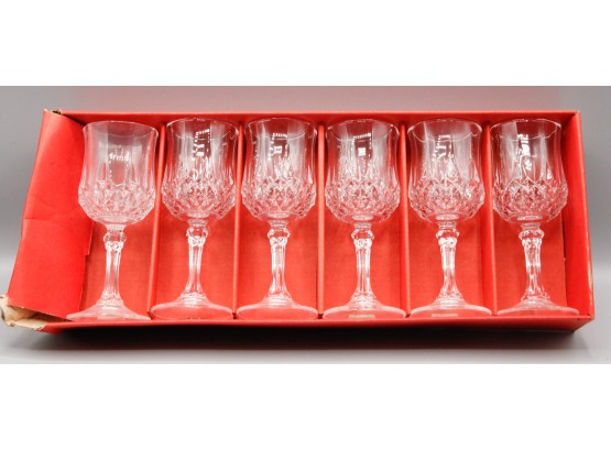 Lot Of 6 Cristal D'arques Longchamp Glasses - 17,5 Cl  - Made In France - In Original Box (0323)