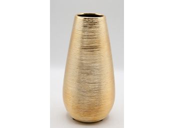 Elegant Gold Colored Metal Vase (0434)