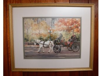 Framed And Matted Paiting - Signed Keith Hoffman -20x18 (0393)