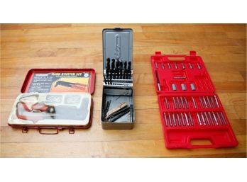 Lot Of Assorted Tools - Hand Riveter Set - Assorted Drill Bits - Drill Bits  (0515)