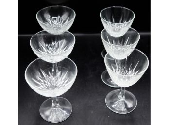 Lot Of 6 Vintage Champagne Glasses - 2 Different Styles (0878)
