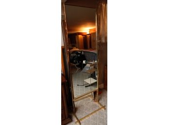 Standing Mirror - Brass Color Frame - 70x26x19 (0788)
