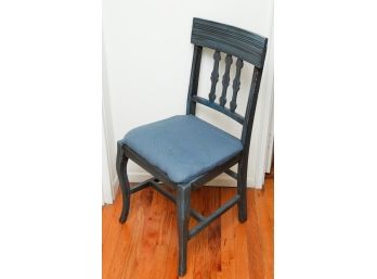 Upholstered - Blue Wooden Chair - 35x16x16 (0780)