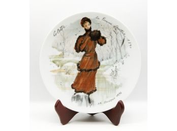 FR. Ganeau Signed Porcelain Decorative Plate - Les Femmes Du Siecle - CQ277 (0613)