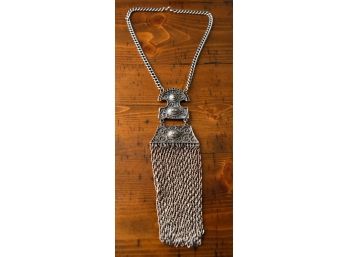 Silver Tone Vintage - Egyptian Revival Motif - Necklace (006)