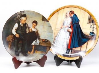 2 Norman Rockwell Decorative Plates - In Original Box - Plate #7524V & 9366G  (0636)