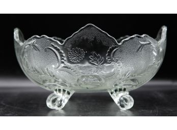 Stunning Vintage Glass Footed Candy Dish (0715)