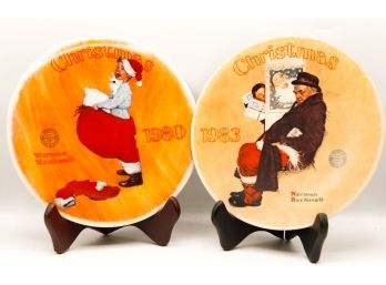 2 Norman Rockwell Decorative Plates - 1 W/ Certificate Of Authenticity - In Original Box (0631)