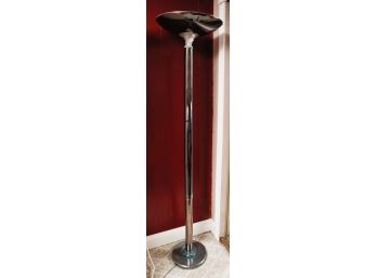 Stylish Torch Tall Floor Lamp - 71x17 Silver Tone With Glass Accents (0787))