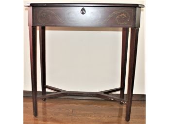 Mahogany Side Table With Drawer