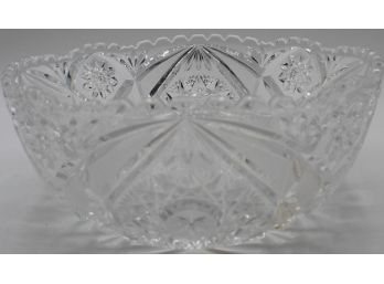 Vintage Cut Crystal Serving Bowl