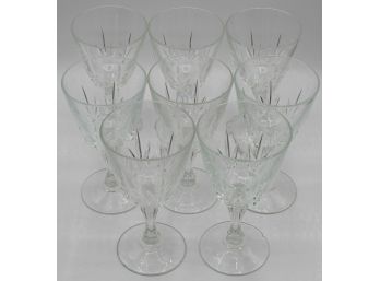 Vintage Set Of 8 Wine Glasses