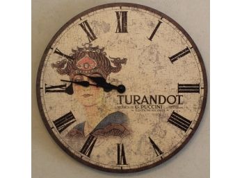 Turandot Musica Battery Operated Wall Clock