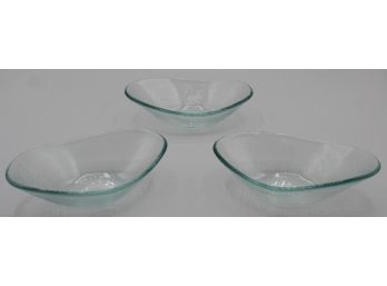 Set Of Tempered Glass Candy Dishes (3)