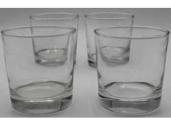 Set Of 4 Small Clear Drinking Glasses
