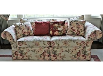 Elegant Ethan Allen Floral Sofa In Great Condition