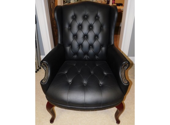 Lovely Executive Leather Tufted Arm Chair By Norstar Office Products (w197)