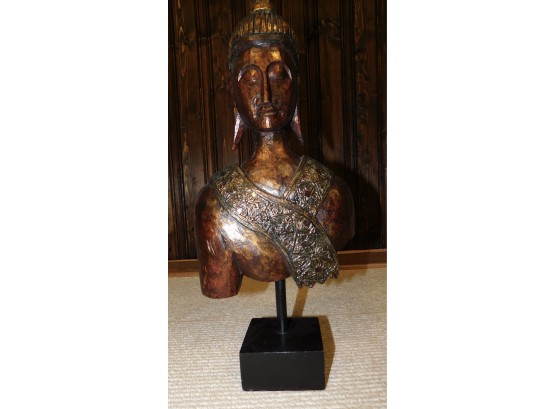 Wood Carved Terracotta Statue (w169)