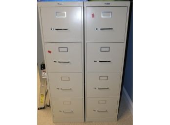 Pair Of Premier 4 Drawer File Cabinets (w222)