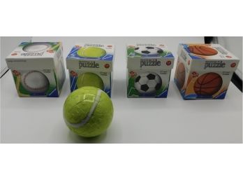 Assorted Lot Of 3D Sport Ball Puzzles (w127)