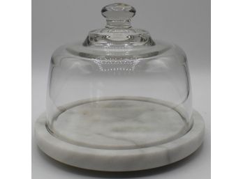 Vintage Marble Base With Glass Top Cake Holder (063)