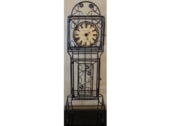 Wrought Iron Tower Clock Poirot & Germain Saint Croix Paris Battery Operated (079)