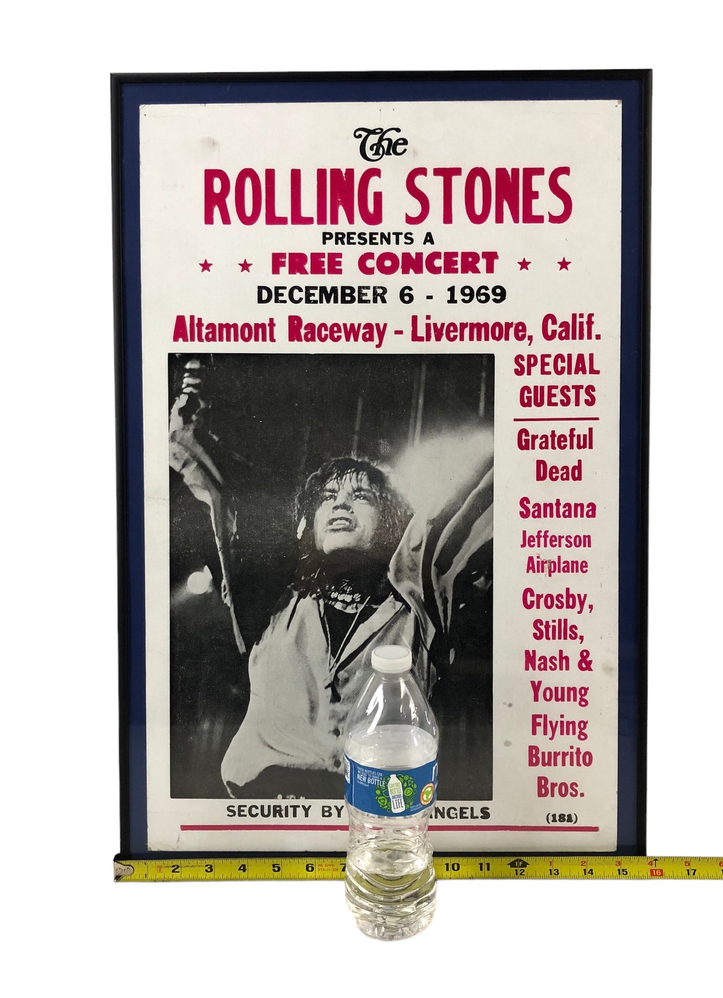 1969 The Rolling Stones Altamont Raceway, Ca. Concert Poster - #LBW-A8  #11945 | Auctionninja.com