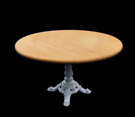 Country Farmhouse Cast Iron Pedestal Dining Table - #S16-F