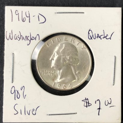 1964-D Washington Silver Quarter - #JC-B27
