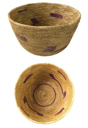 Handwoven Native American Coiled Basket - #S18-2