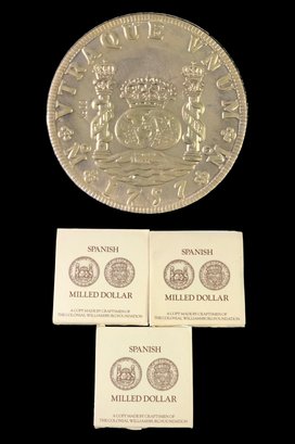Colonial Williamsburg 1757 Spanish Milled Dollar Copy (Set Of 3) - #JC-L
