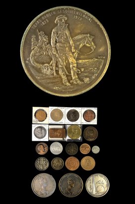 Collection Of Medals, Tokens & Secretariat Ingot - #S18-3