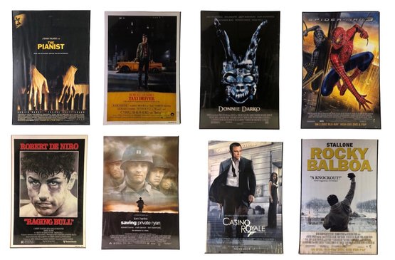 Collection Of Movie Posters: 1976 Taxi Driver, 1980 Raging Bull, Rocky Balboa & More - #SW-1