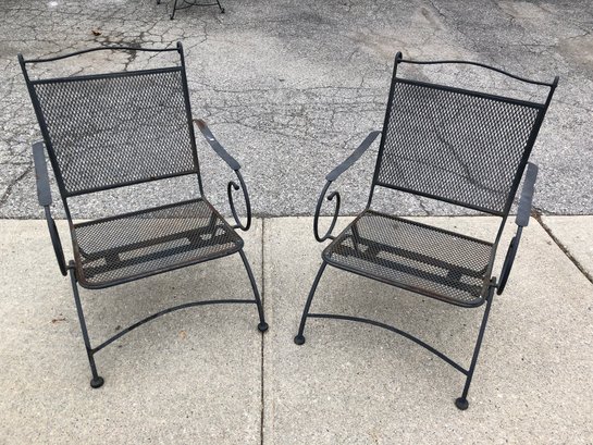 Wrought Iron Patio Rocking Chairs (Set Of 2) - #BOB