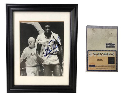 Autographed Willis Reed New York Knicks Photograph With Certificate Of Authenticity - #S12-3